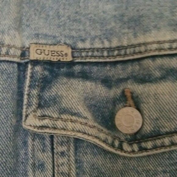 VTG Guess denim jean jacket Medium Mens - Picture 2 of 9